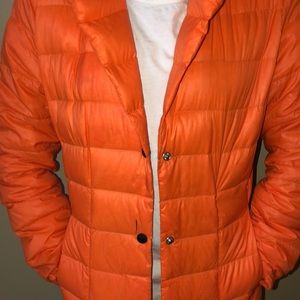 Orange Calvin Klein Puff Winter Jacket.